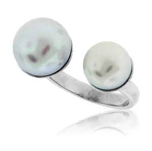 Gold Double Pearl Ring