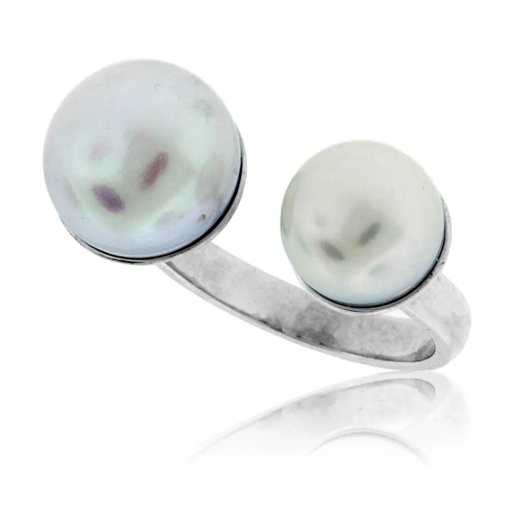 Gold Double Pearl Ring
