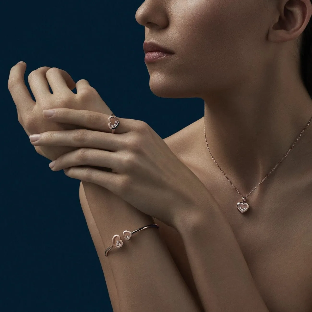 Happy Diamonds Icons Ethical Rose Gold Diamond Bangle Bracelet