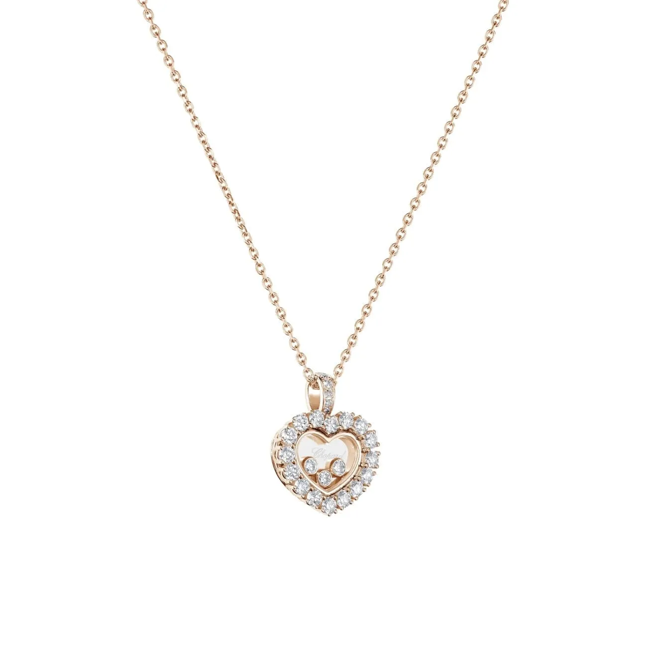 Happy Diamonds Icons Joaillerie Ethical Rose Gold Diamonds Pendant