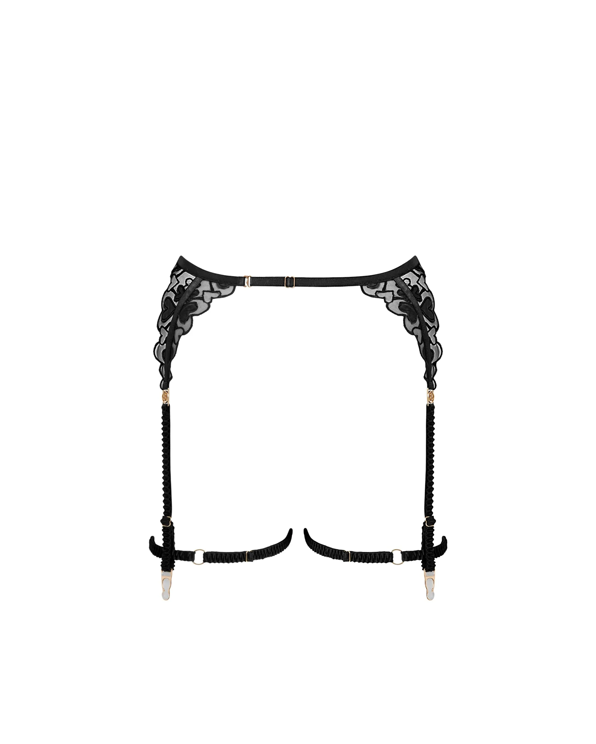 Harlow Thigh Garter Harness Black