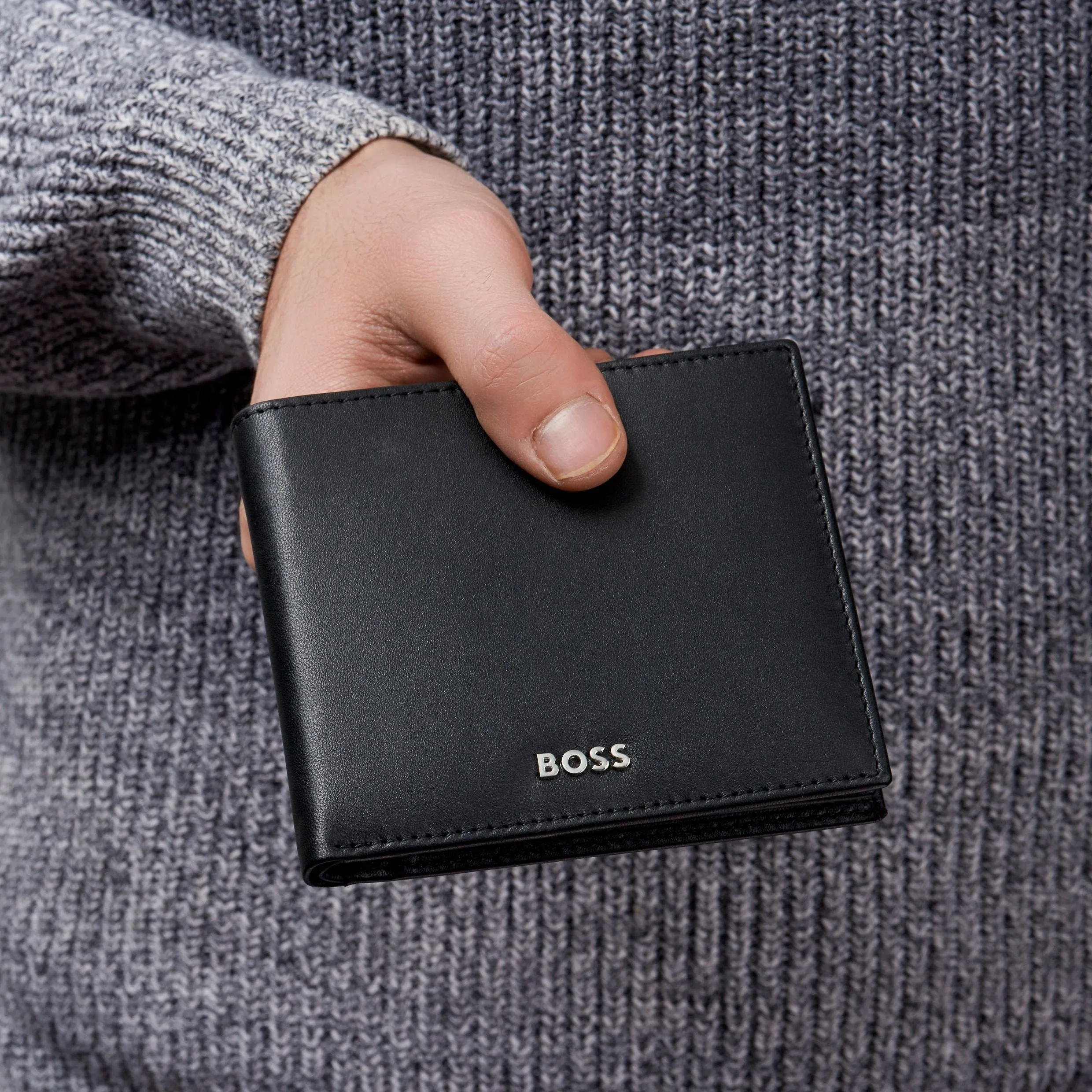 HUGO BOSS HLY403A-Wallet with flap Classic Smooth Black