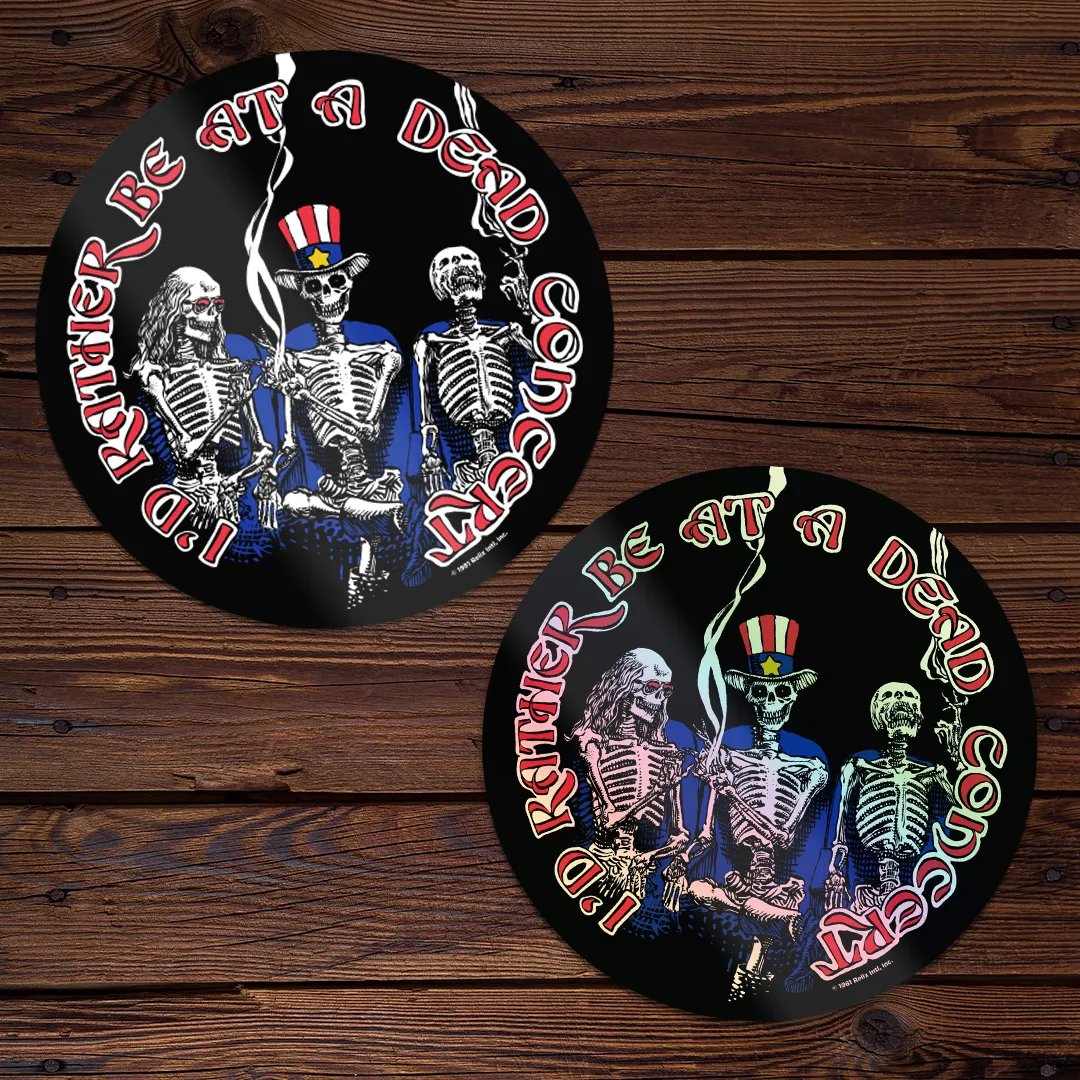 I'd Rather Be At A Dead Concert - Throwback Sticker Set (Holographic   Regular)