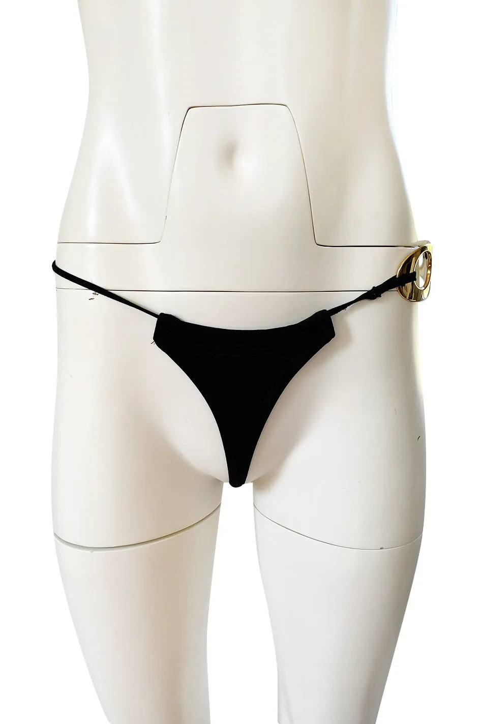 Important Fall 1996 Tom Ford for Gucci KeyHole Gown w Gold G-string Belt