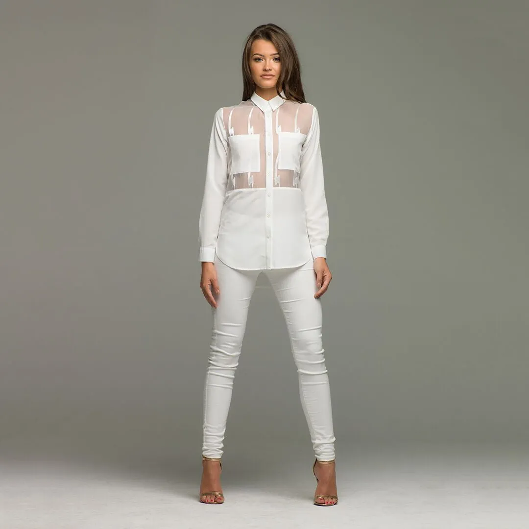 JAYCEE WHITE SHIRT - CT010