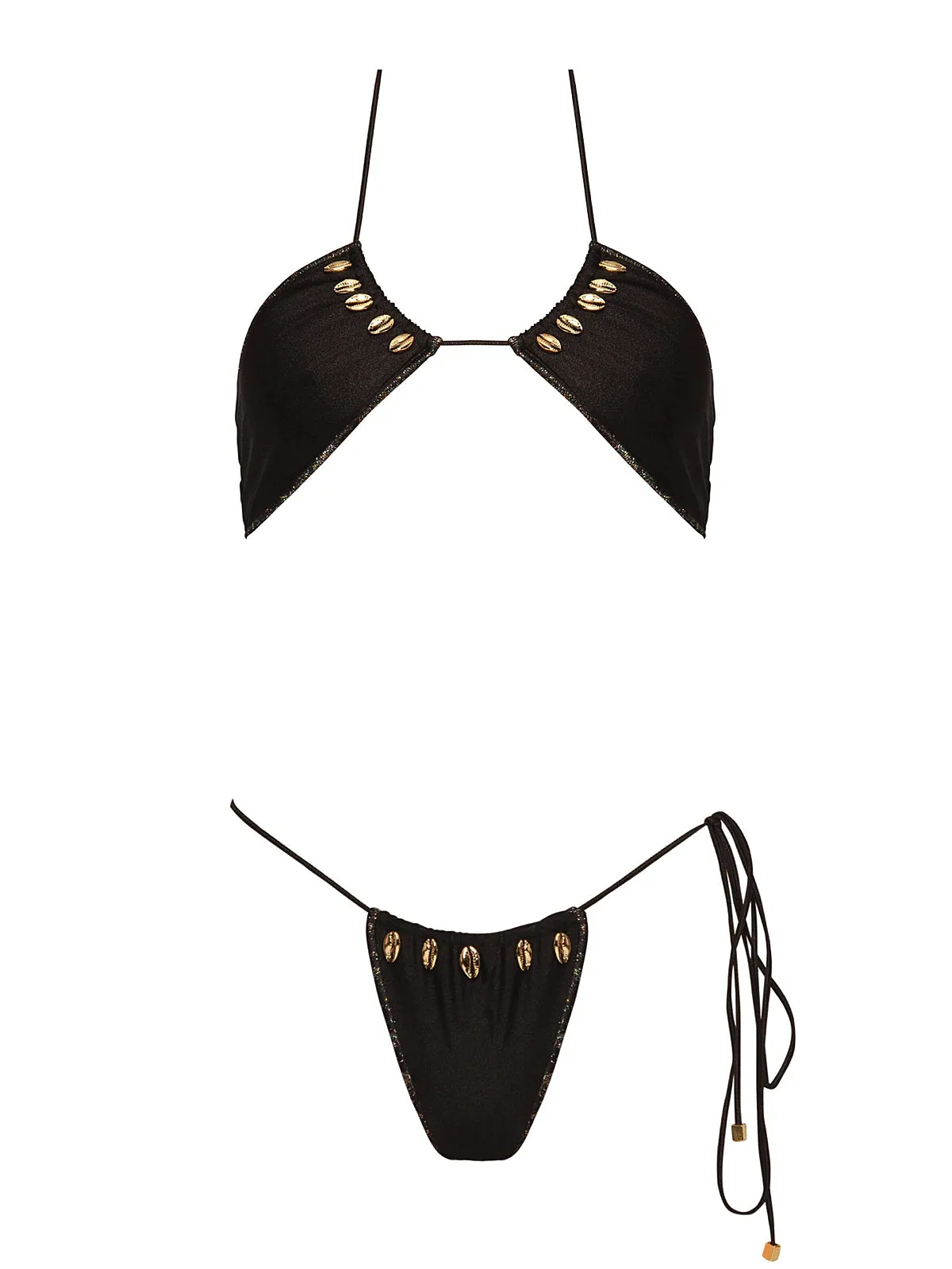 June Halter-Pearl Tie Side Bikini