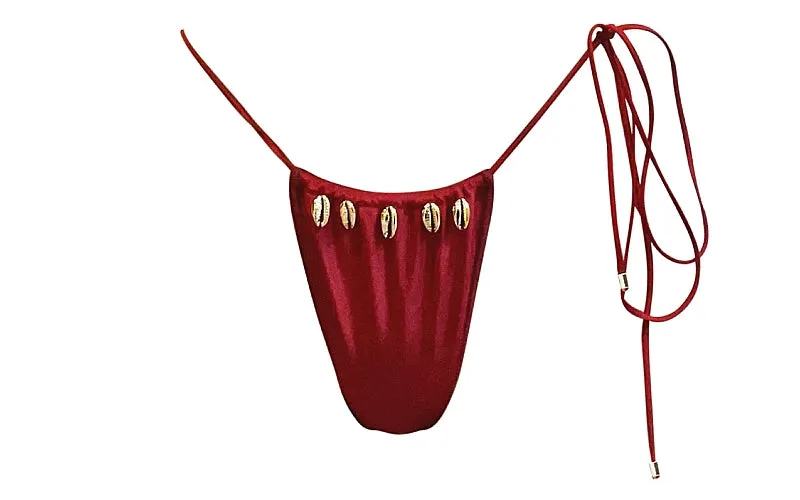 June Halter-Pearl Tie Side Bikini
