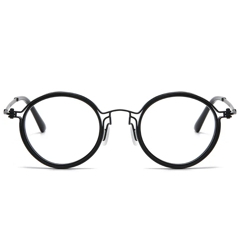 Kael Titanium Vintage Round Eyeglasses Frames