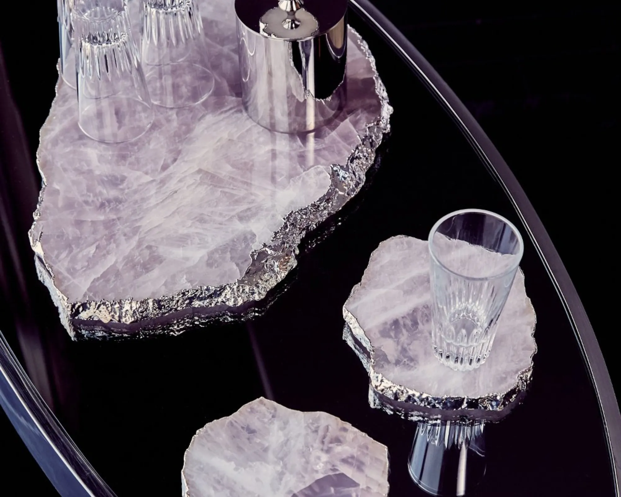 Kivita Coasters - Rose Quartz