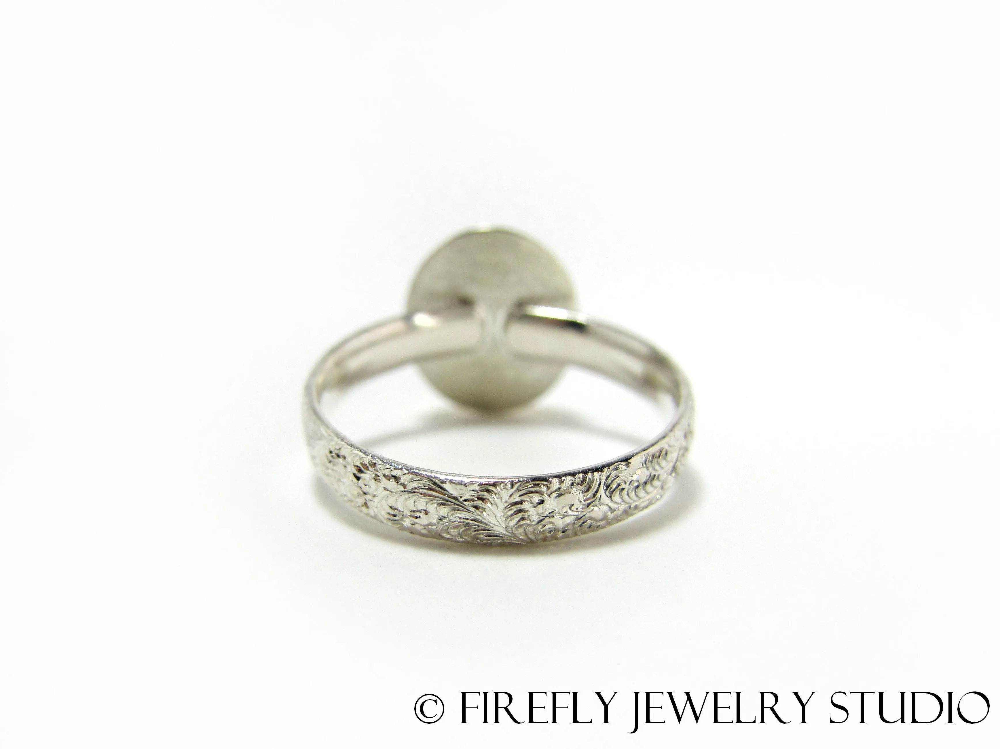 Labradorite Moon Glow Ring in 24k Gold and Sterling. Size 7.75