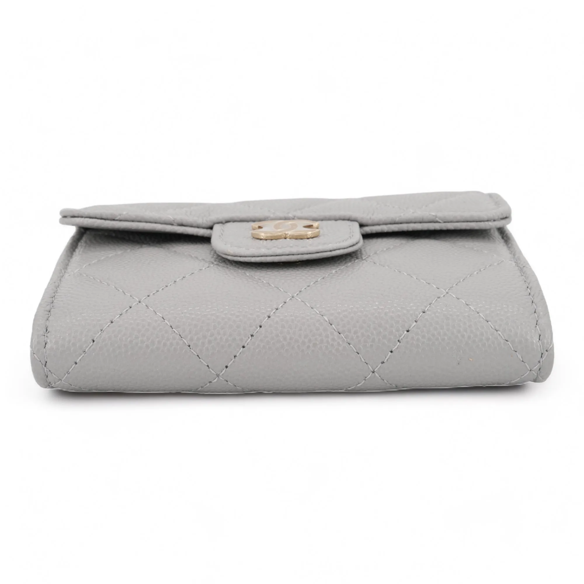 Large Classic Card Holder in Grey Caviar