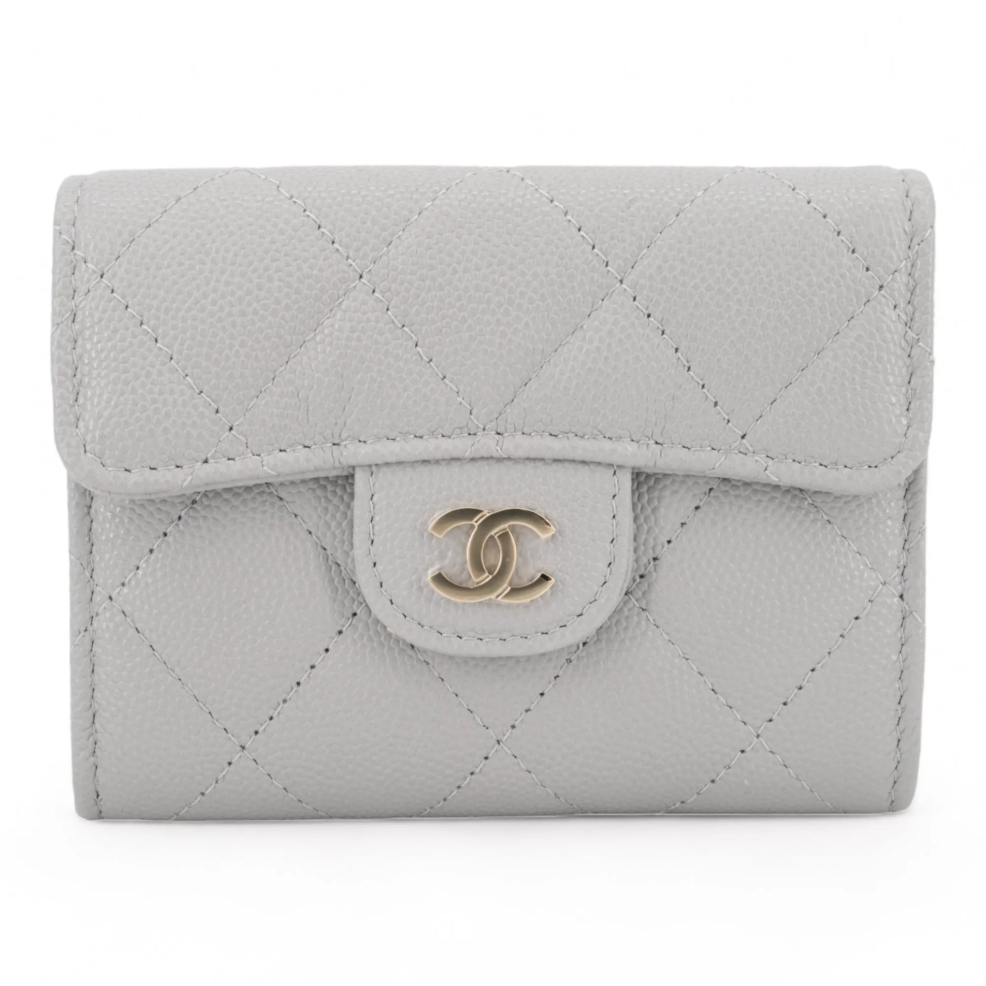 Large Classic Card Holder in Grey Caviar