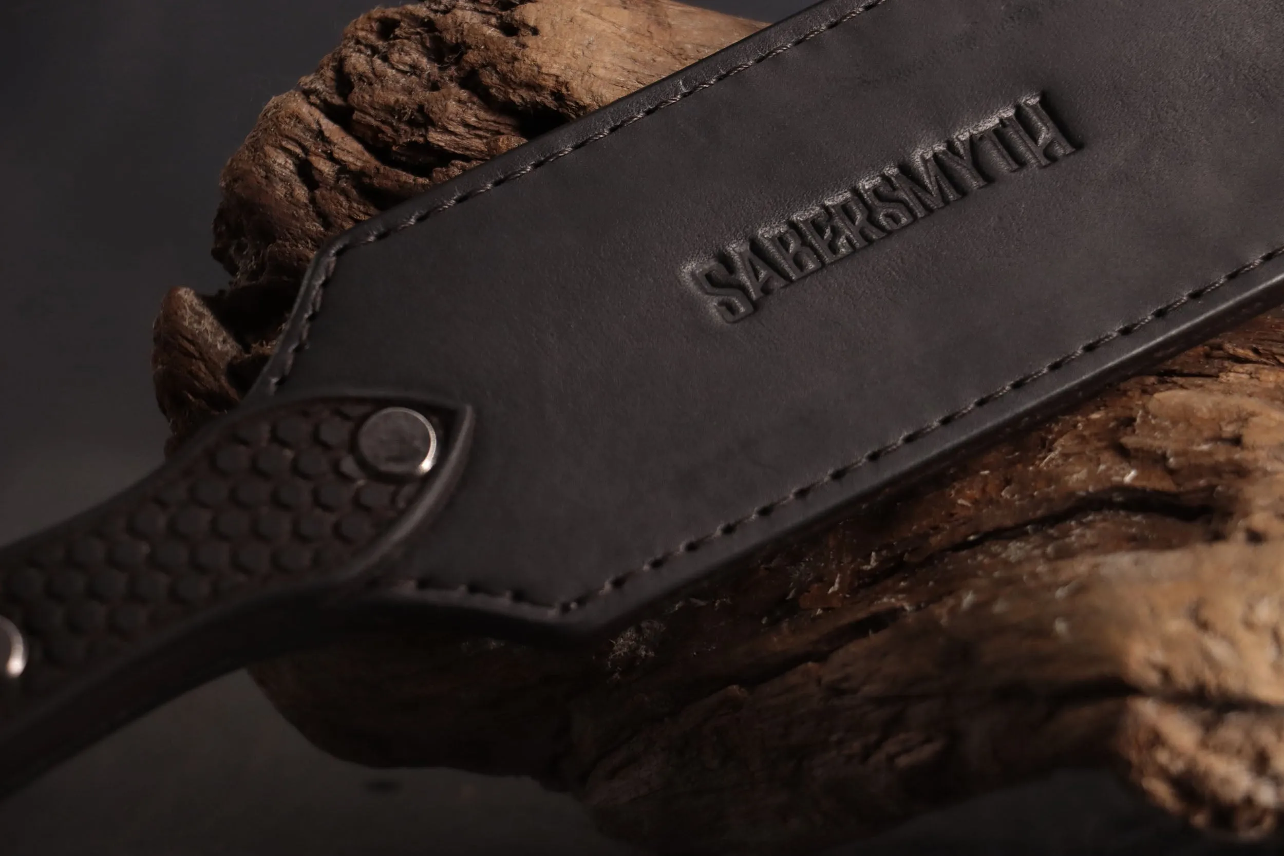 Leather Spanking Paddle, All Black