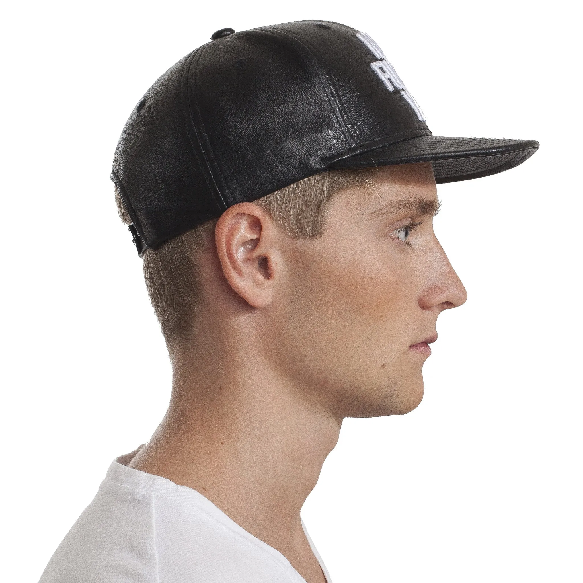 Los Fuckin' Angeles Baseballcap Hat - Snapback/Watch (Lambskin Leather)