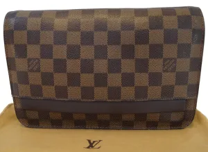 LOUIS VUITTON Damier Ebene Saint Louis Pochette Clutch Bag