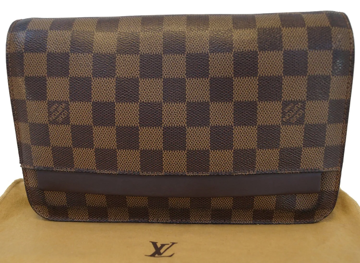 LOUIS VUITTON Damier Ebene Saint Louis Pochette Clutch Bag