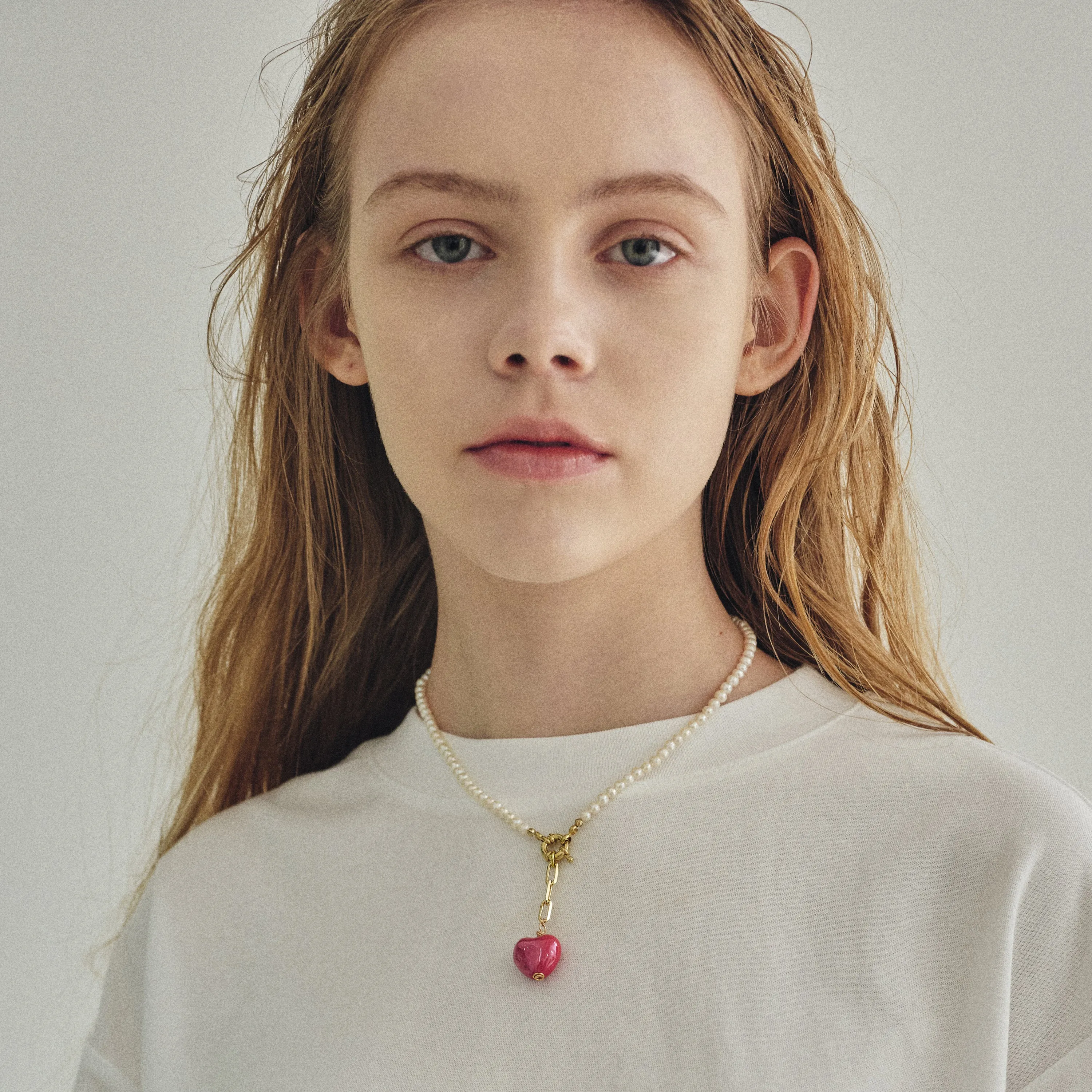 Love Pendant Drop Pearl Necklace