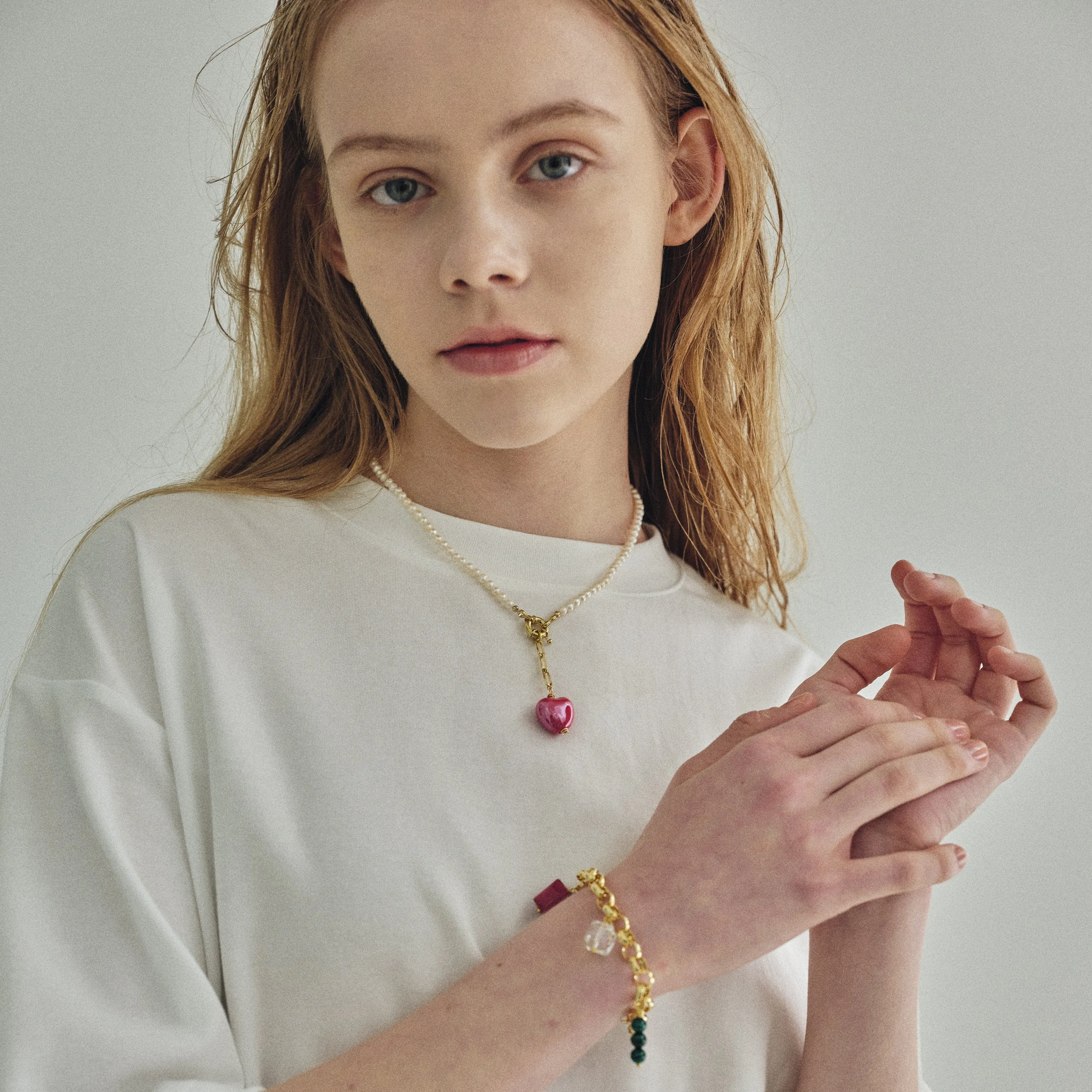 Love Pendant Drop Pearl Necklace