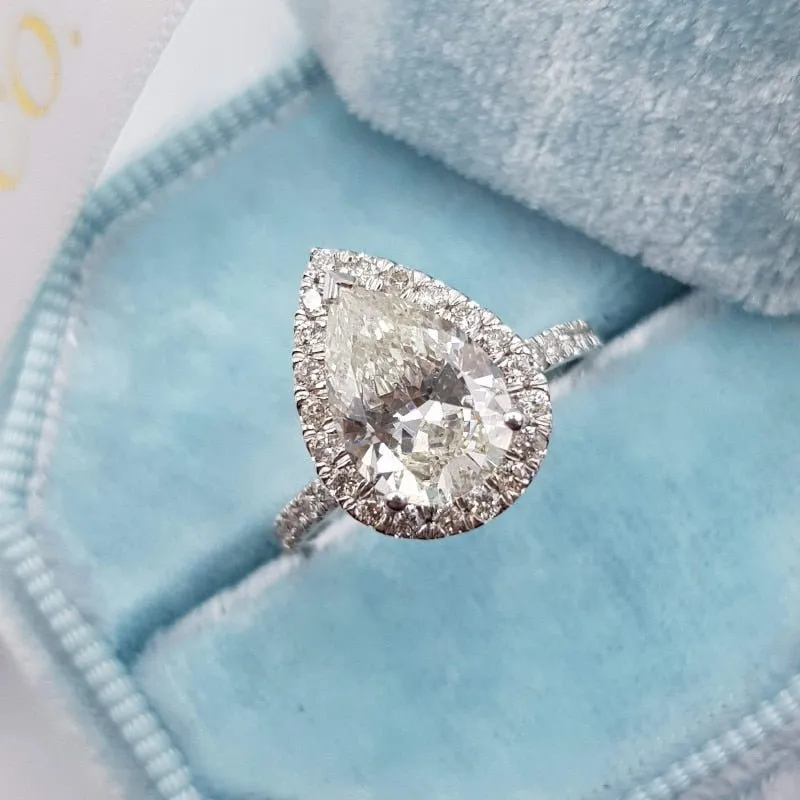 Luxury Heart Engagement Ring Silver For Women Wedding Jewelry
