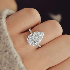 Luxury Heart Engagement Ring Silver For Women Wedding Jewelry