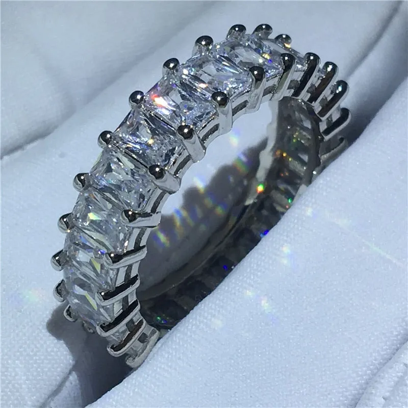 Luxury  Sapphire Ring For Women 925S Engagement Wedding Band