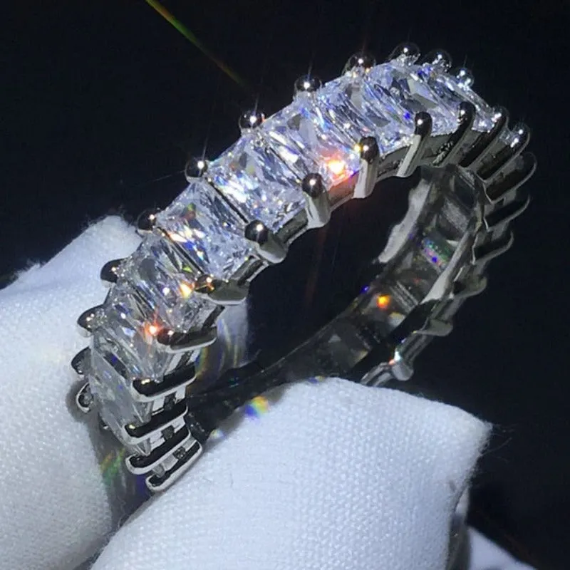 Luxury  Sapphire Ring For Women 925S Engagement Wedding Band