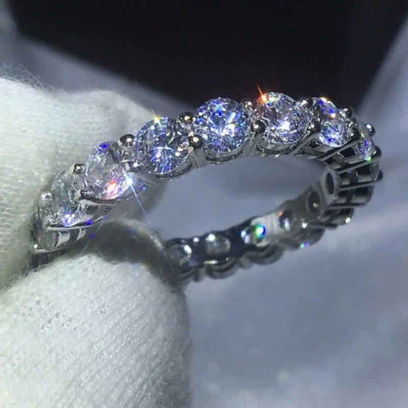 Luxury  Sapphire Ring For Women 925S Engagement Wedding Band