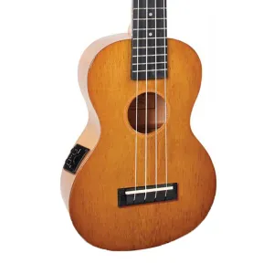 Mahalo Hano Concert Ukulele With Pickup - Vintage Natural Gloss