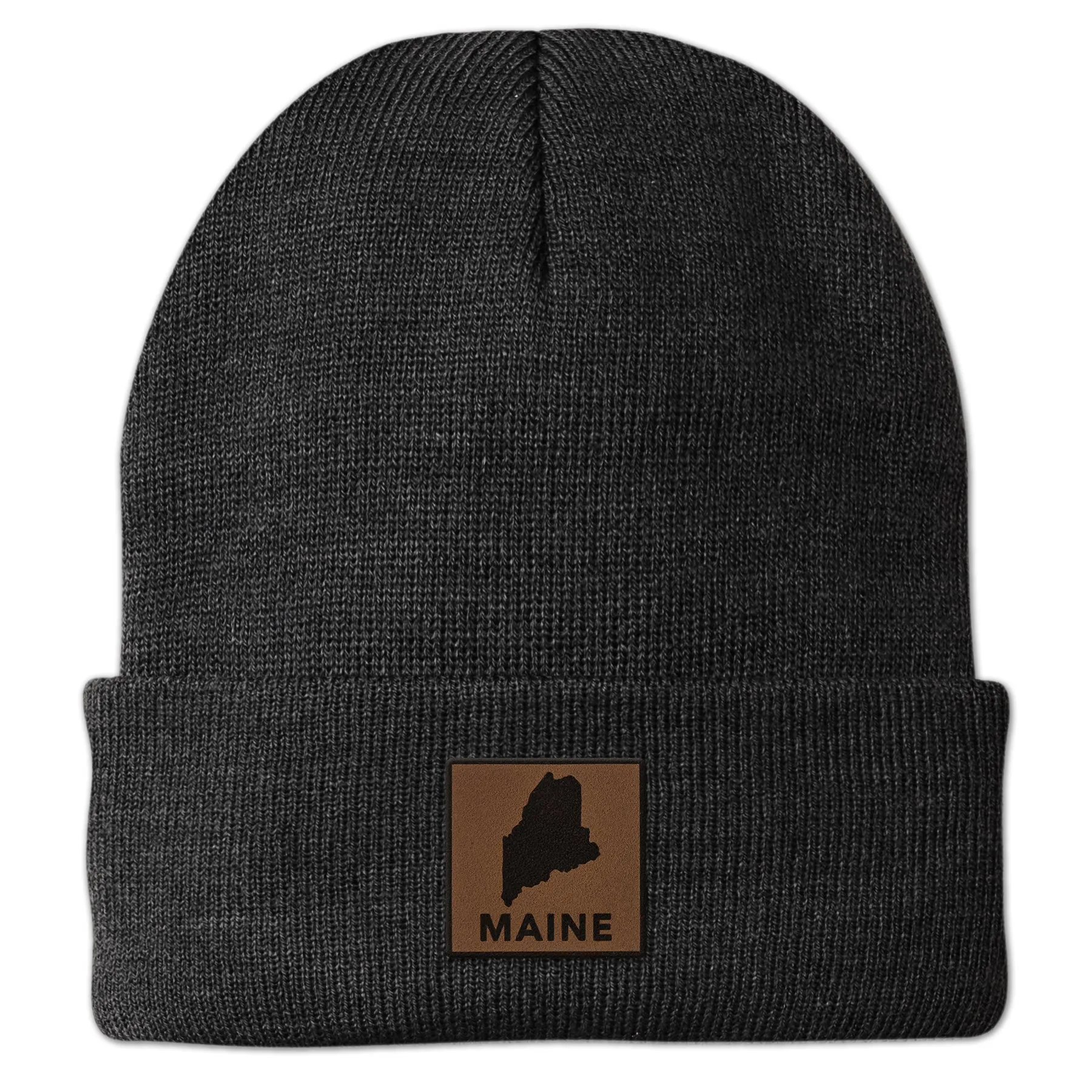 Maine Leather Patch Cuff Knit