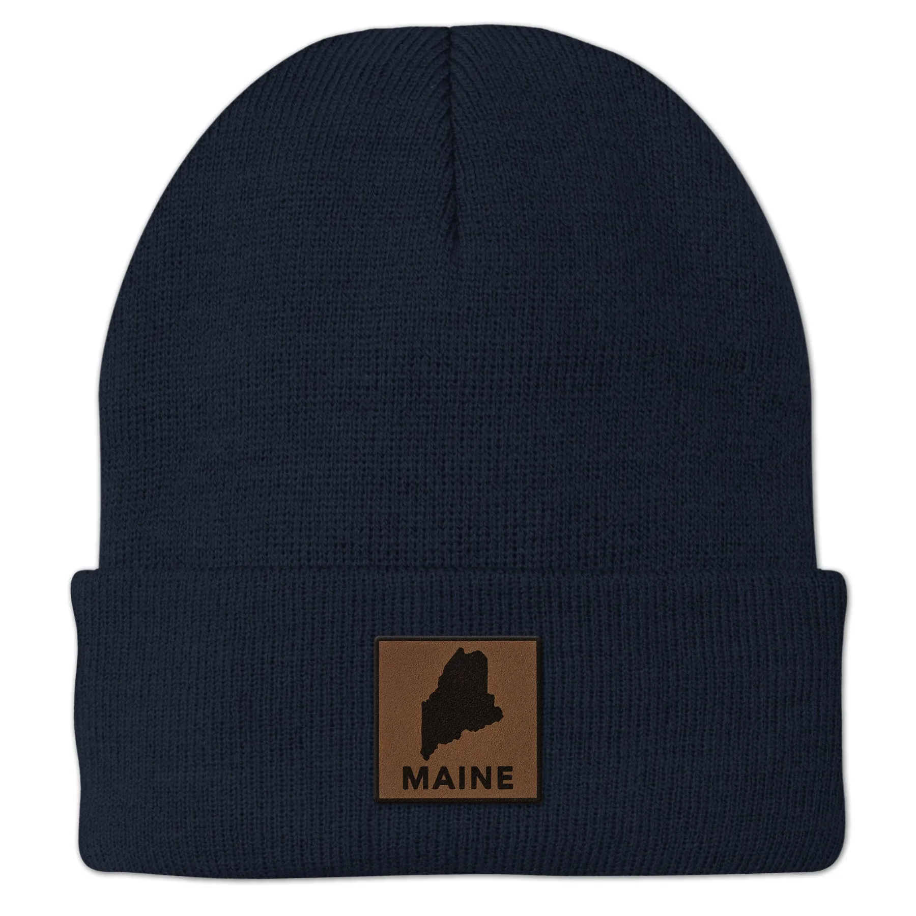 Maine Leather Patch Cuff Knit