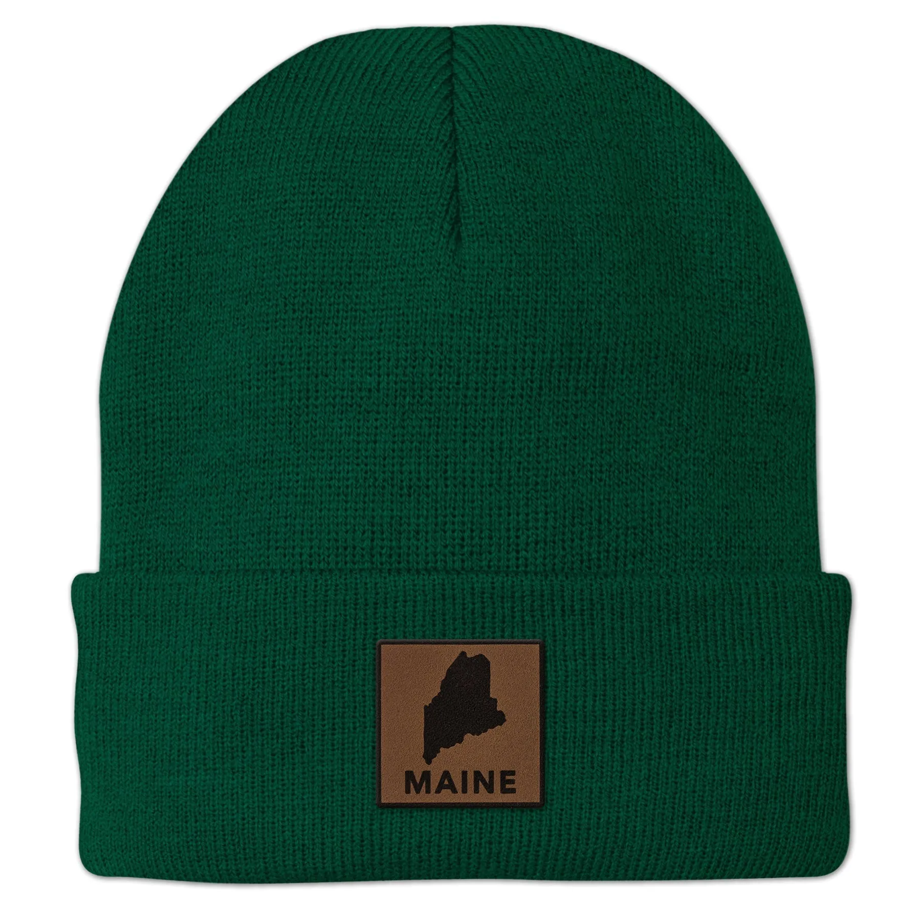 Maine Leather Patch Cuff Knit