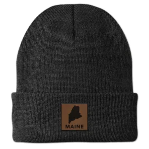 Maine Leather Patch Cuff Knit