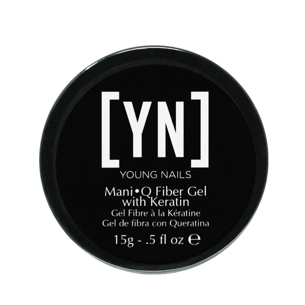 Mani•Q Fiber Gel with Keratin, Sheer Pink, 15g Jar