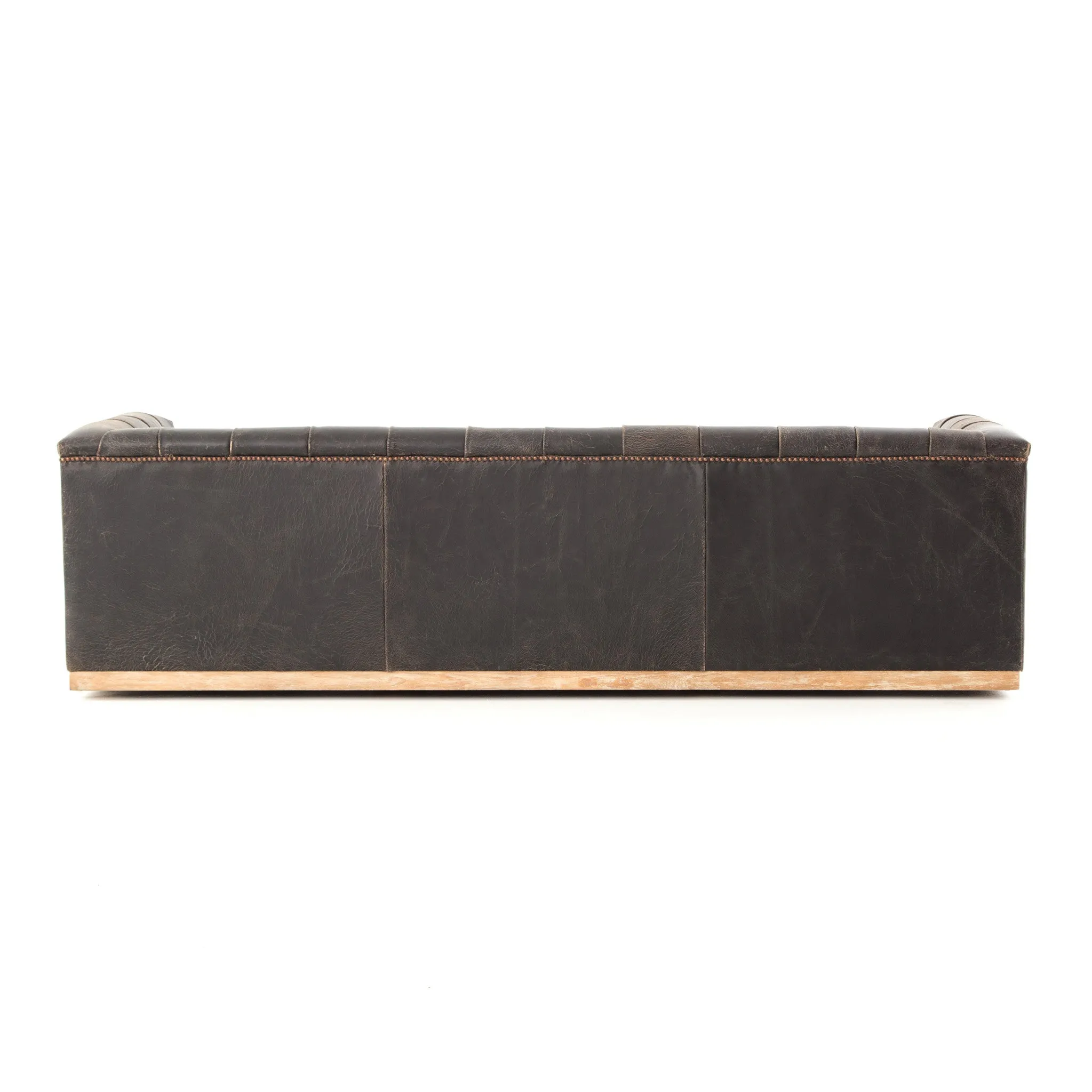 Maxx Leather Sofa 95", Destroyed Black