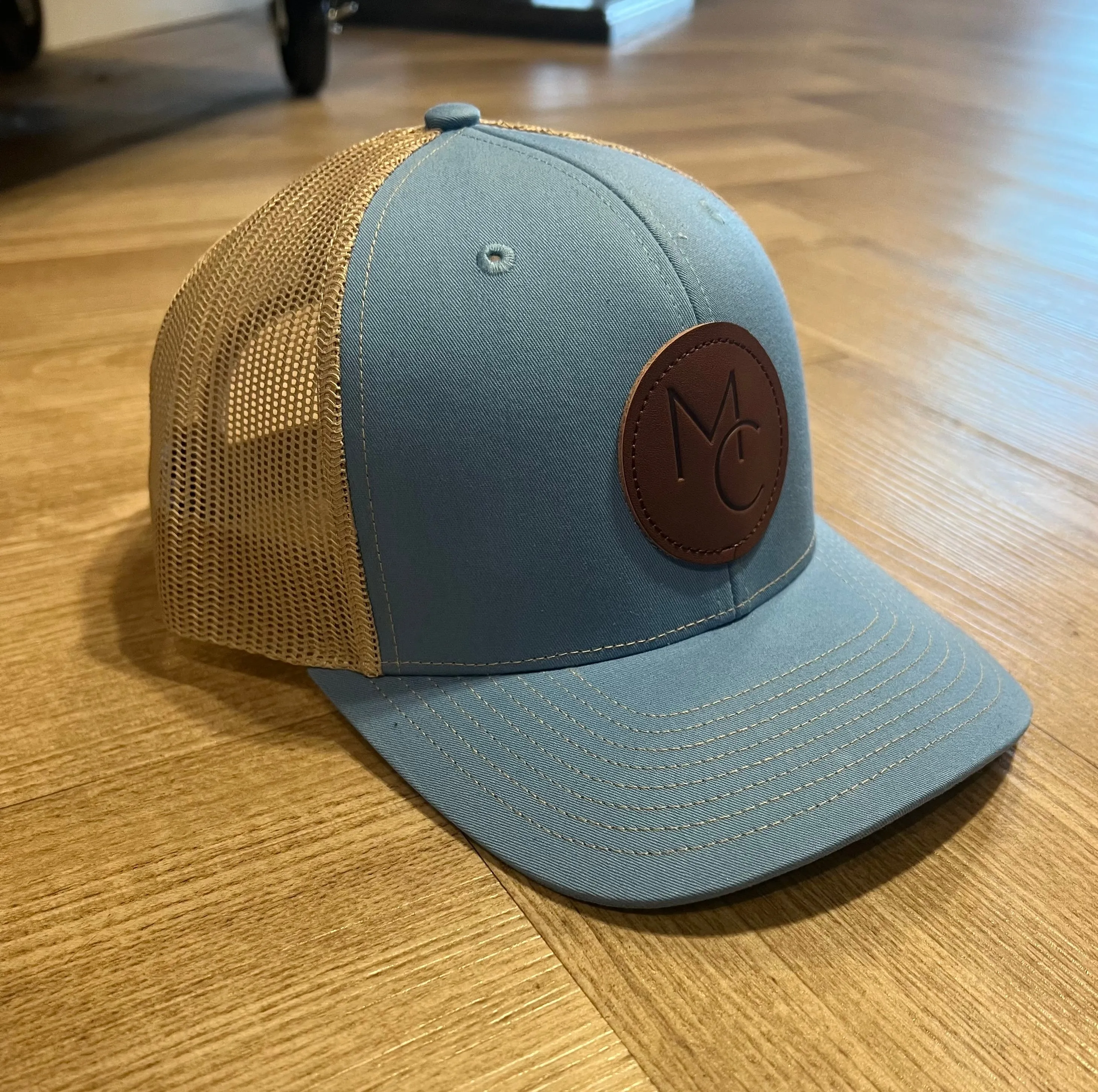 MC Trucker Hat - Columbia Blue/Khaki