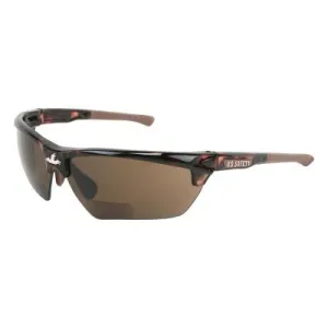 MCR Safety Dominator DM3 Safety Glasses, Brown,  1.5 Diopter, Polycarbonate, MAX6 Anti-Fog, DM13H15BPF