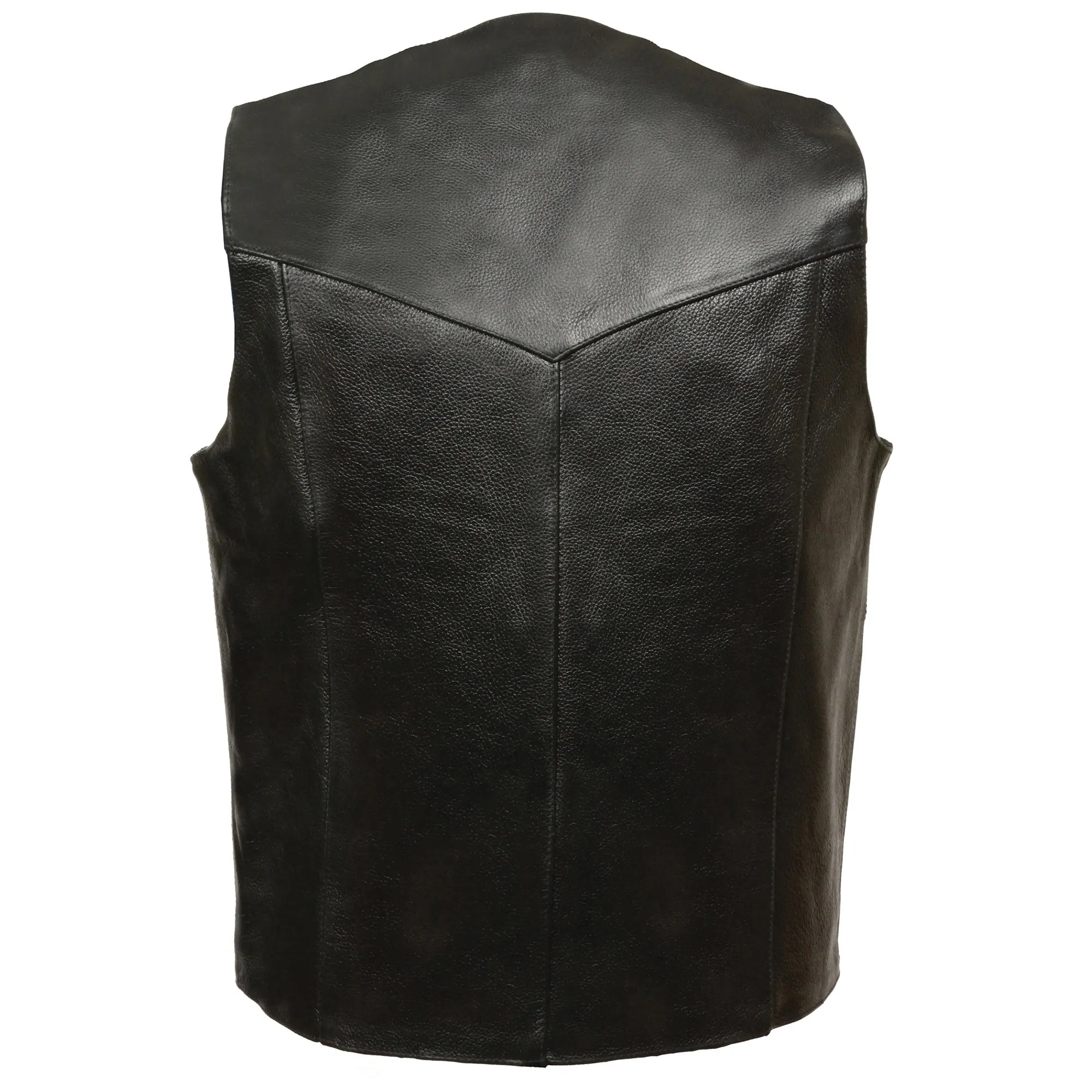 Men's Classic Snap Front Biker Vest
