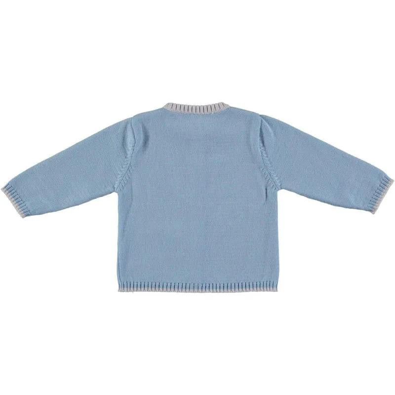 Merino Blue Cardigan