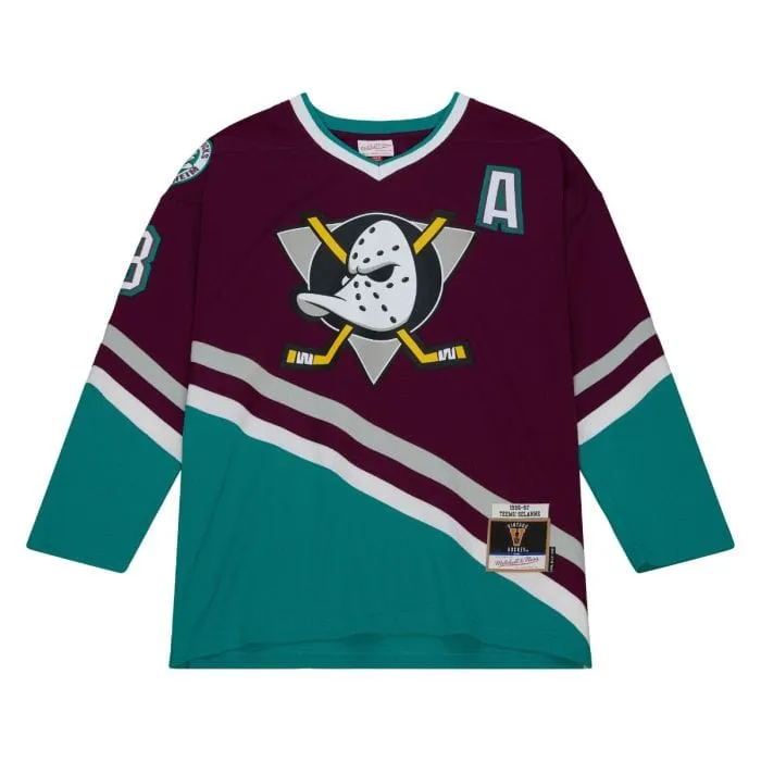 Mitchell & Ness Blue Line Vintage Senior Jersey - Anaheim Ducks Teemu Selanne