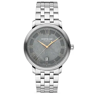 Montblanc TRADITION Automatic Date 40 mm Clock Automatic Gray Steel 132433