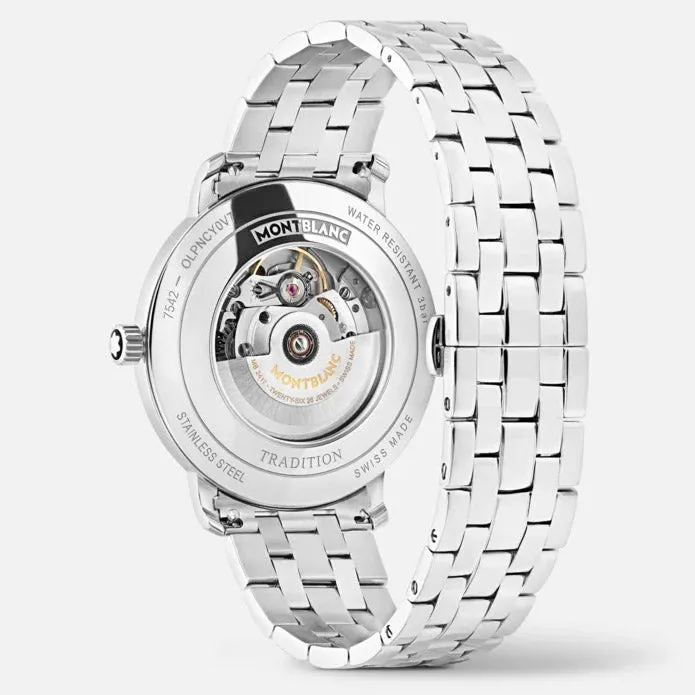 Montblanc TRADITION Automatic Date 40 mm Clock Automatic Gray Steel 132433