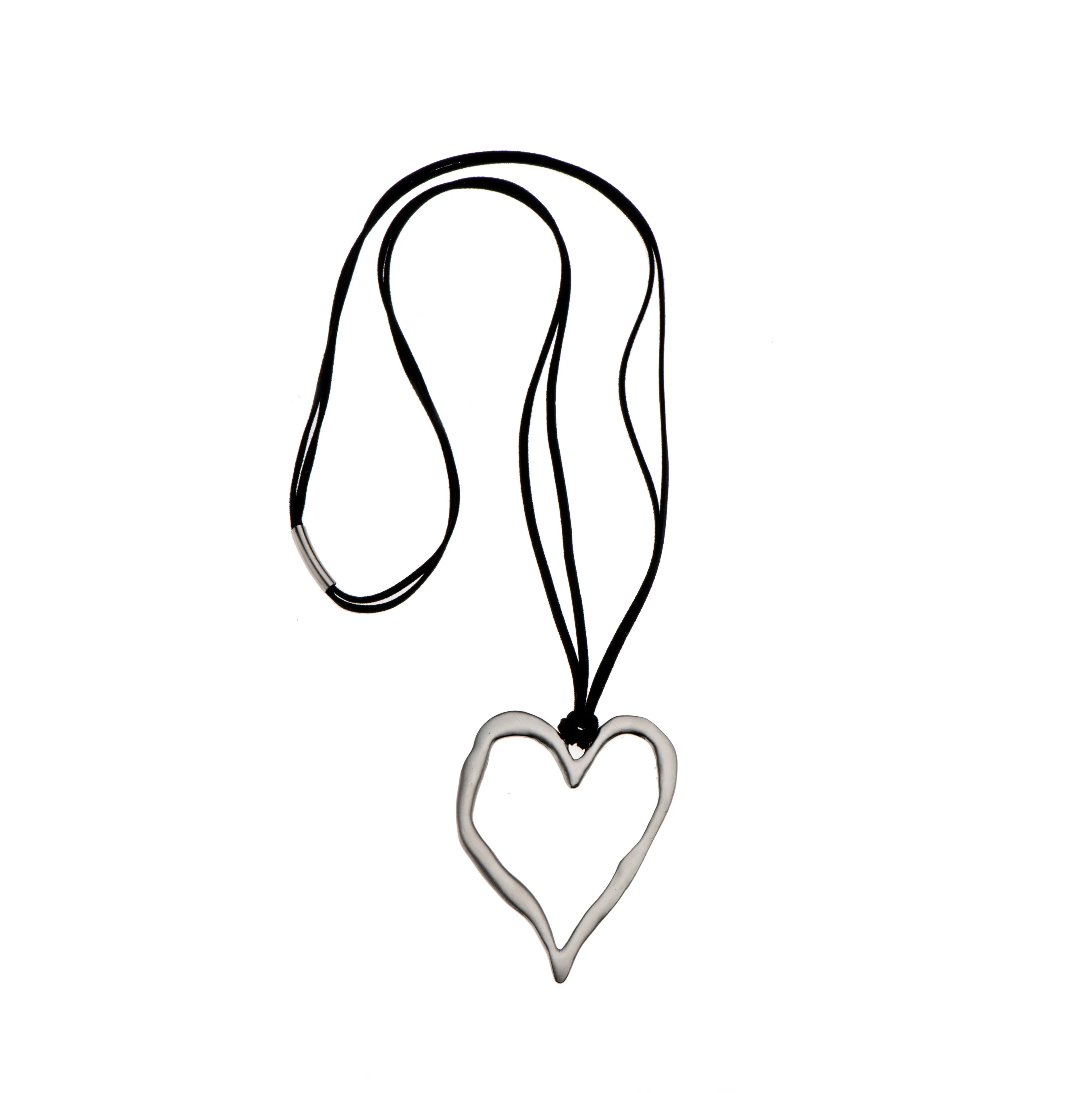 Morgan - Sterling silver heart statement necklace & earrings