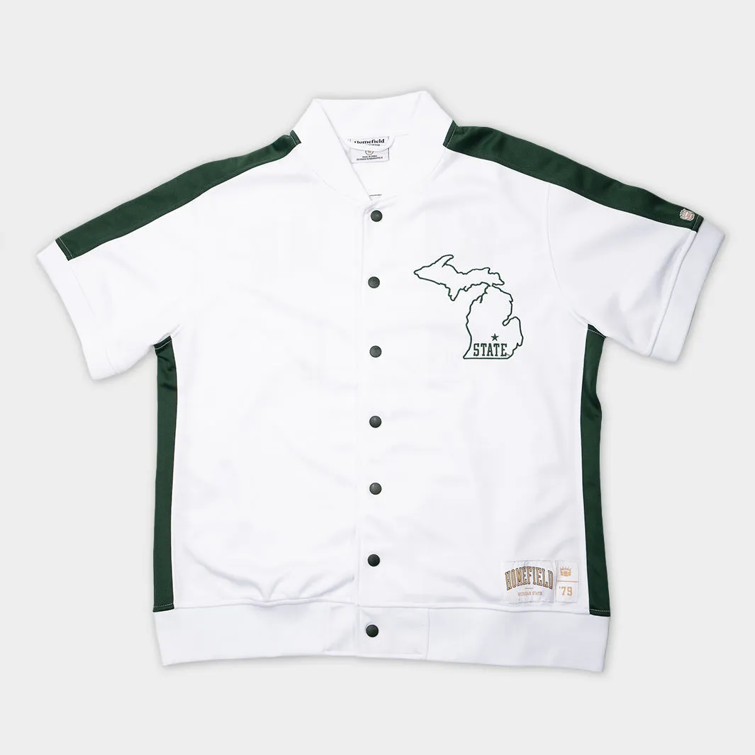 MSU Spartans Basketball Vintage Warmup Shooting Shirt