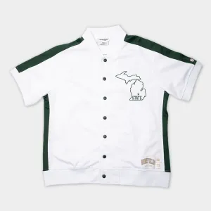 MSU Spartans Basketball Vintage Warmup Shooting Shirt