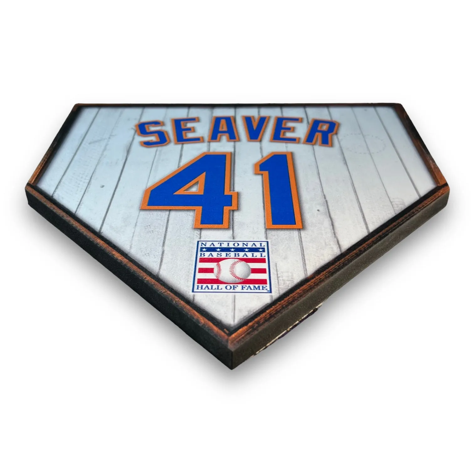 NBHOF 10"x10" MDF Replica Jersey Printed Home Plate