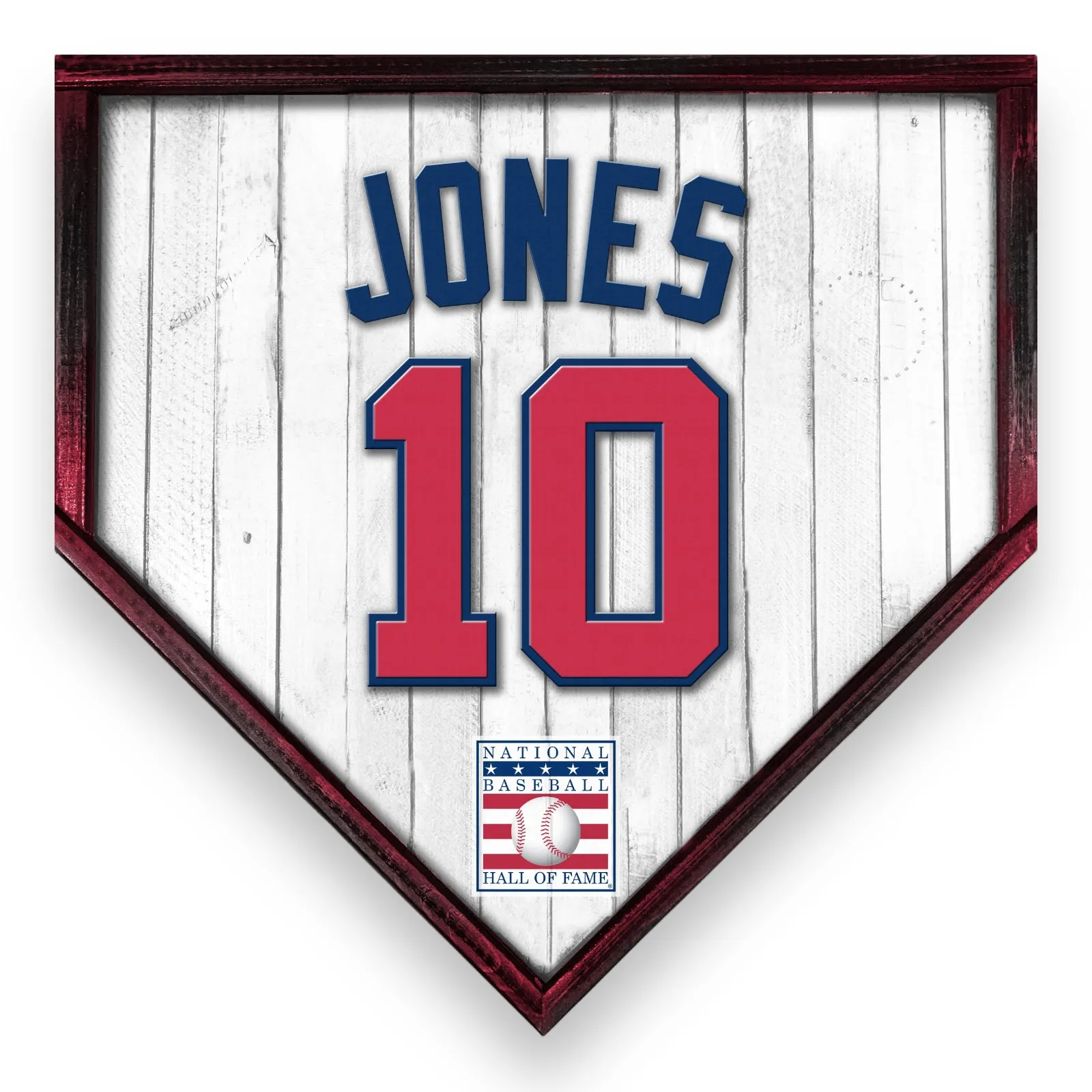 NBHOF 10"x10" MDF Replica Jersey Printed Home Plate