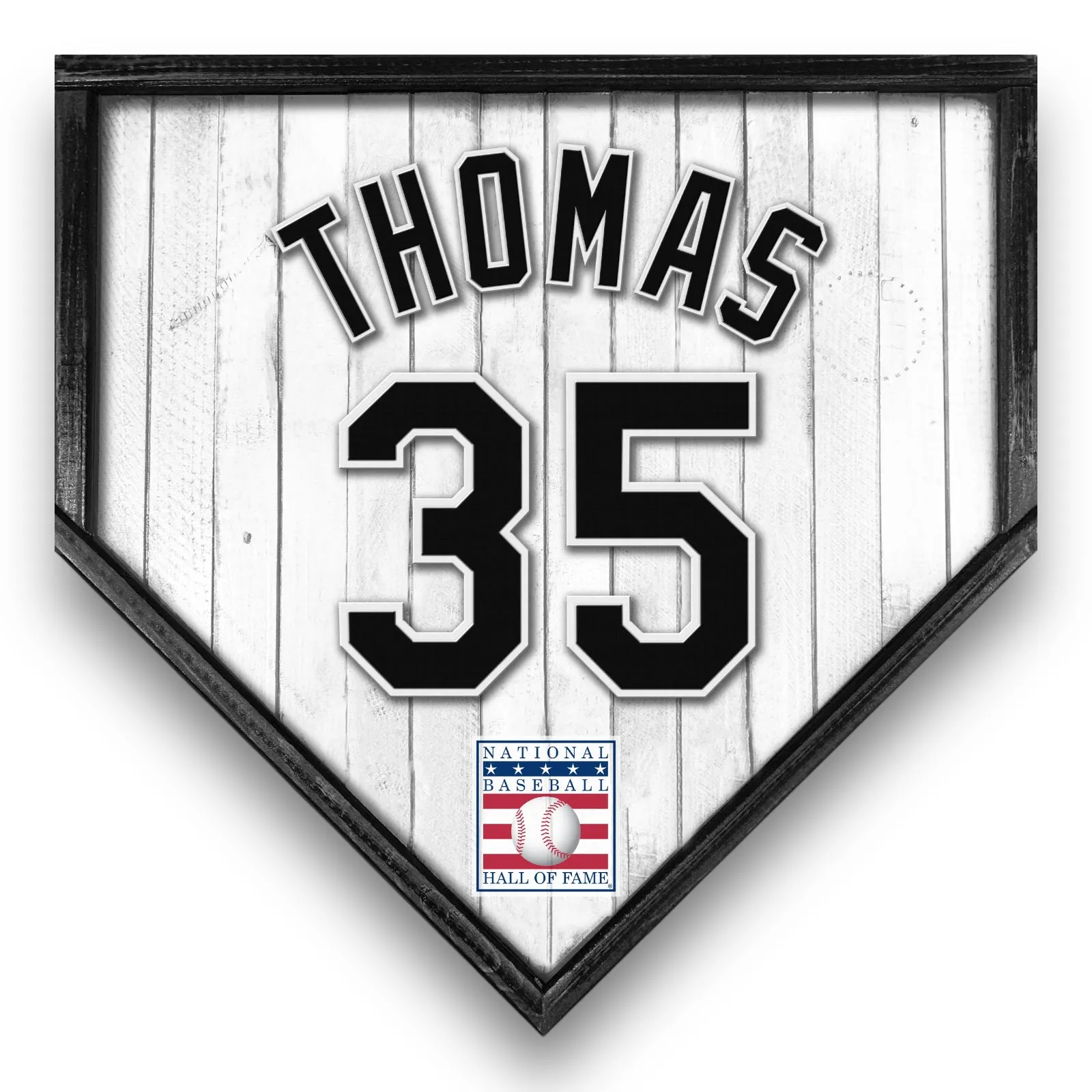 NBHOF 10"x10" MDF Replica Jersey Printed Home Plate