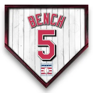 NBHOF 10"x10" MDF Replica Jersey Printed Home Plate