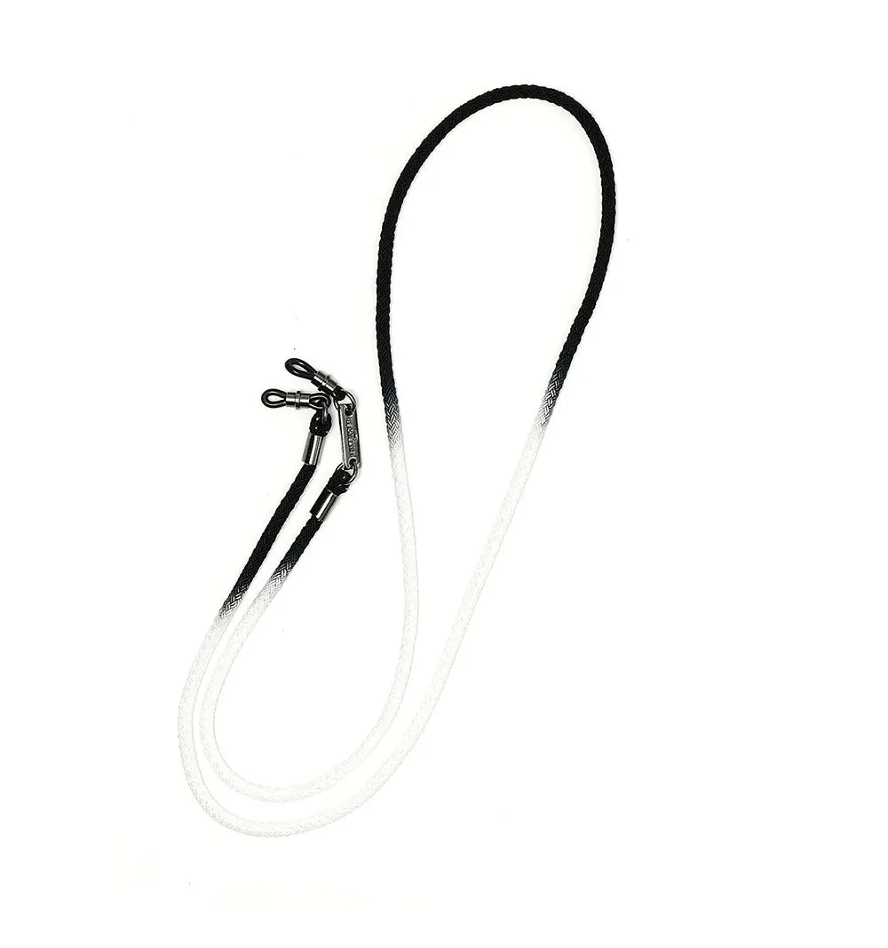NEON COLOR DYEING GLASS CORD-White / Black