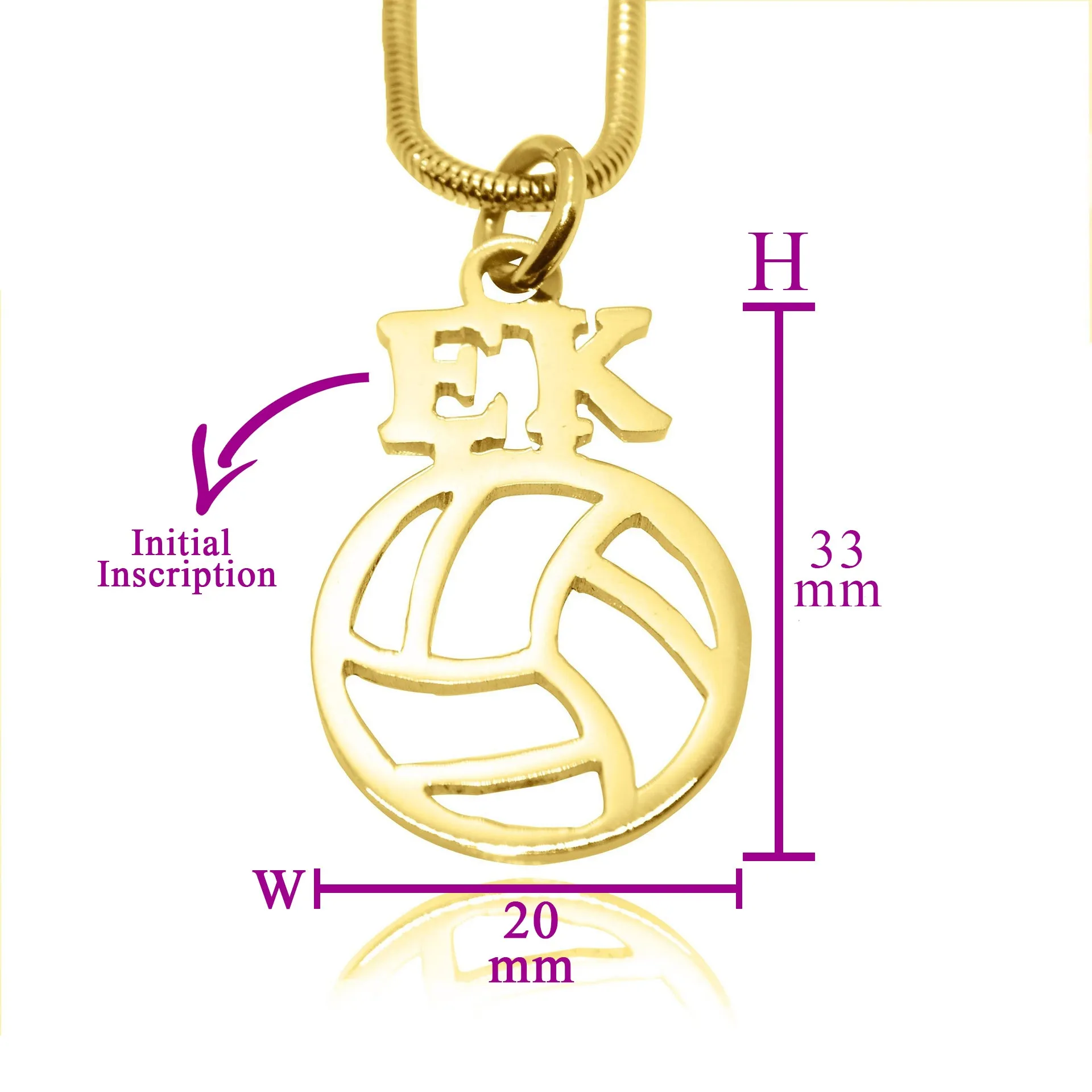 Netball Initial Necklace